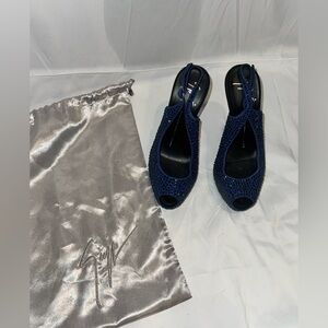 Giuseppe zanotti Elegant Navy Slingback Heels
